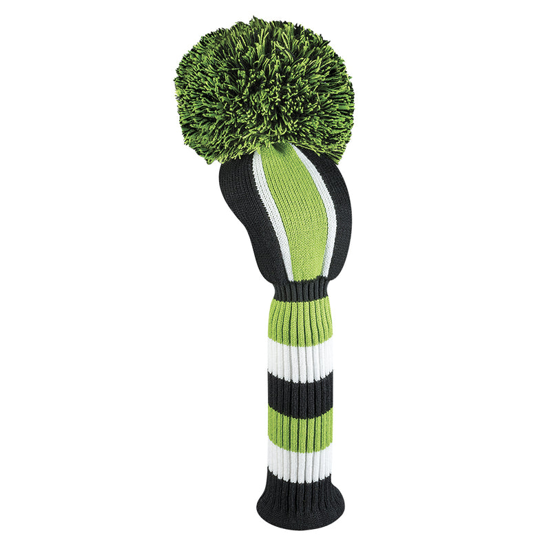 Just 4 Golf: Driver Headcover - Vertical Stripe - Lime, Black & White