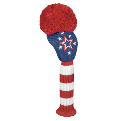 Just 4 Golf: Driver Headcover - Embroidered Stars - Navy, Red & White