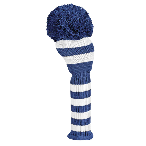 Just 4 Golf: Driver Headcover - Wide Stripe - Navy & White
