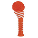 Just 4 Golf: Driver Headcovers - Wide Diagonal Stripe - Orange & White