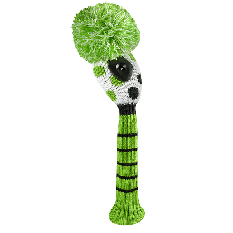 Just 4 Golf: Hybrid Headcover - Small Dot - Lime, Black and White