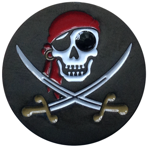 ReadyGolf: Jolly Roger Pirate Ball Marker & Hat Clip