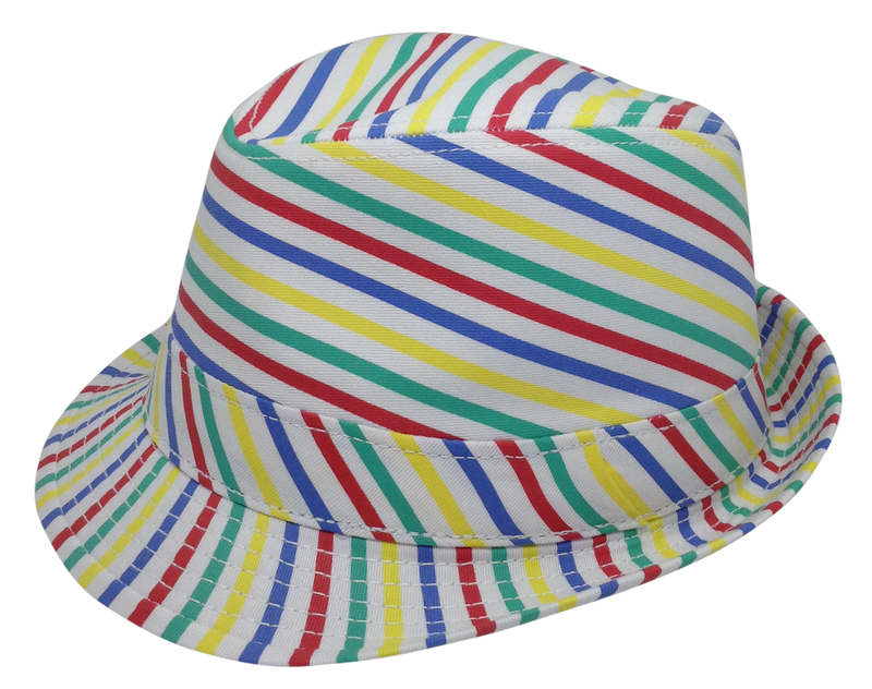 Caddyshack Judge Smails Fedora - Multi Colored Rainbow Striped Hat