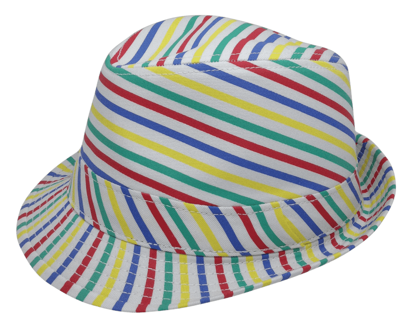 Caddyshack Judge Smails Fedora - Multi Colored Rainbow Striped Hat