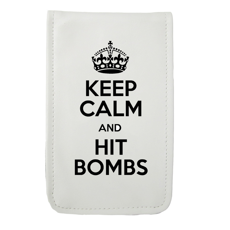 Sunfish: Scorecard and Yardage Book Holder - Keep Calm and Hit Bombs