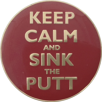 ReadyGolf: Keep Calm and Sink The Putt Ball Marker & Hat Clip