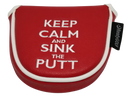 Keep Calm & Sink the Putt Embroidered Putter Cover - Mallet by ReadyGOLF