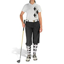 Golf Knickers: Ladies Argyle Paradise Golf Shirt - Black/White Clothing