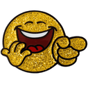 ReadyGolf: Glitter Ball Marker & Hat Clip - Emoji LOL Smiley Face