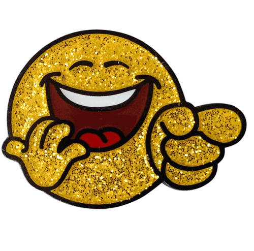 ReadyGolf: Glitter Ball Marker & Hat Clip - Emoji LOL Smiley Face