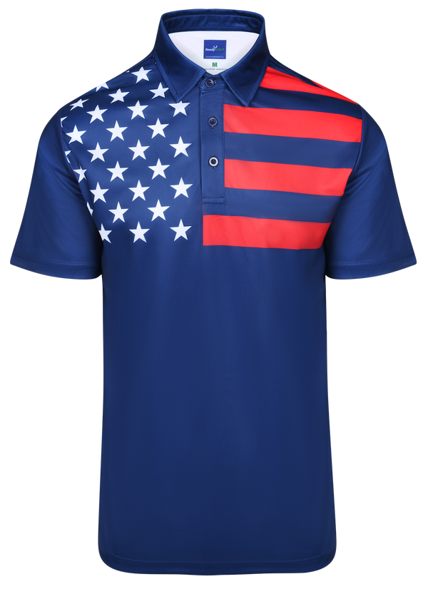 Liberty Mens Golf Polo Shirt by ReadyGOLF