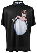 Long Bomber Mens Pin-Up Golf Polo Shirt by ReadyGOLF - SALE