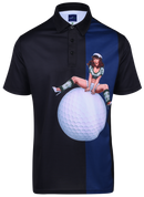 Bombs Away Mens Pin-Up Golf Polo Shirt by ReadyGOLF
