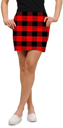 Loudmouth Golf: Womens Skort - Red & Black Lumberjack