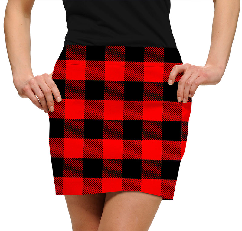 Loudmouth Golf: Womens Skort - Red & Black Lumberjack
