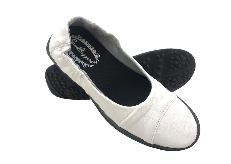 Sandbaggers: Women's Golf Shoes - Lynnsey Ballet White