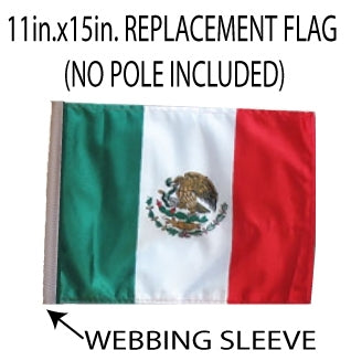 SSP Flags: 11x15 inch Golf Cart Replacement Flag - Mexico