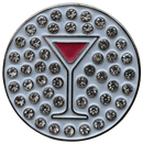 ReadyGolf: Martini (Pink Cosmopolitan) Ball Marker & Hat Clip with Crystals