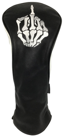 Skeleton Bone Middle Finger Embroidered Headcover - Driver