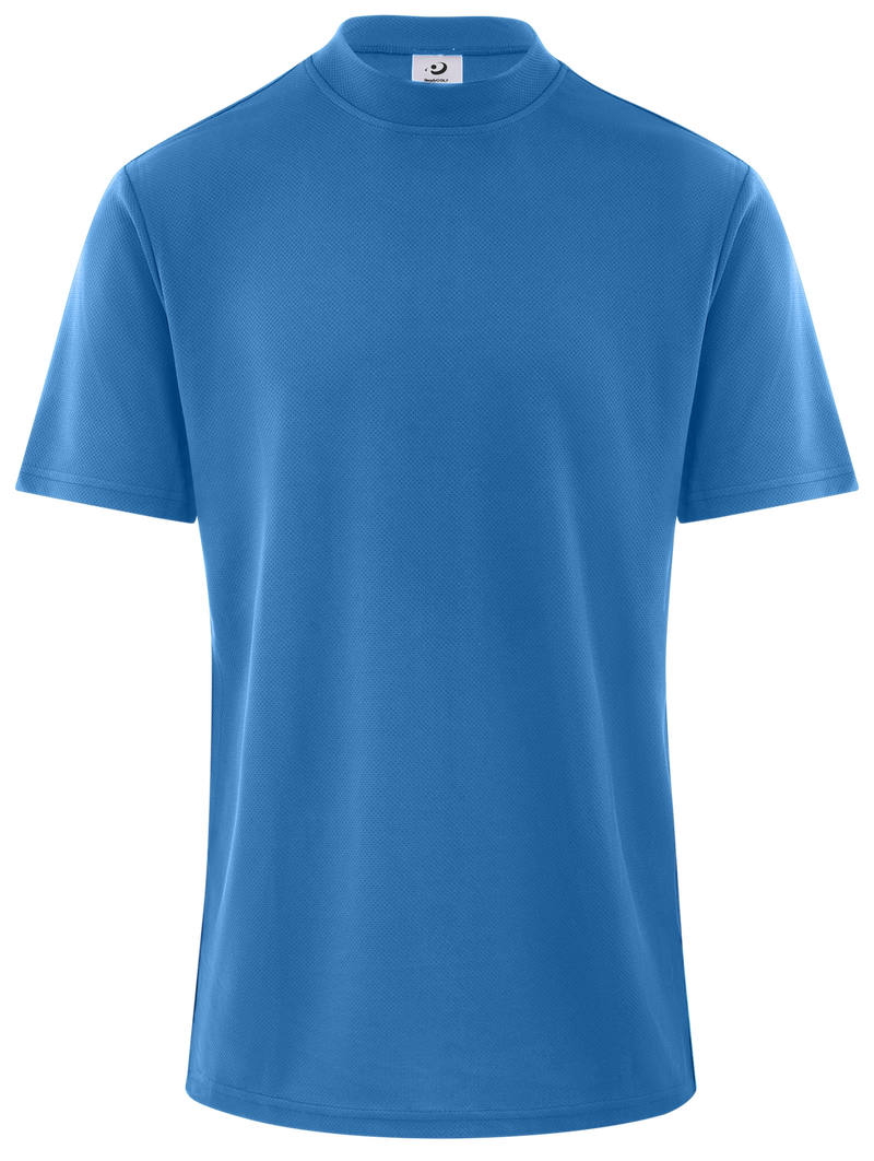 ReadyGOLF Mens Mock Neck Coolmax Polo Shirt - Blue