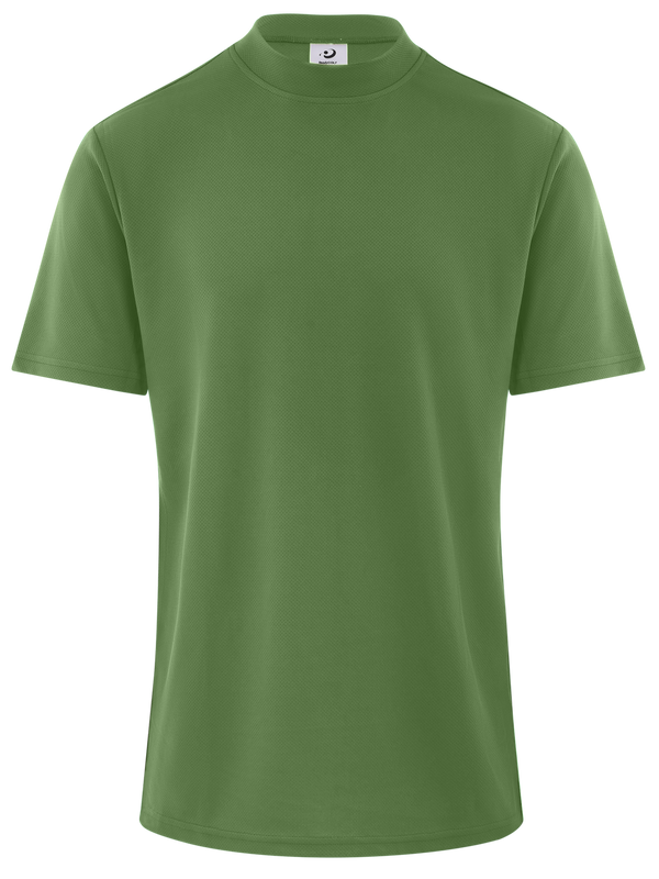 ReadyGOLF Mens Mock Neck Coolmax Polo Shirt - Green