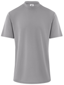 ReadyGOLF Mens Mock Neck Coolmax Polo Shirt - Grey