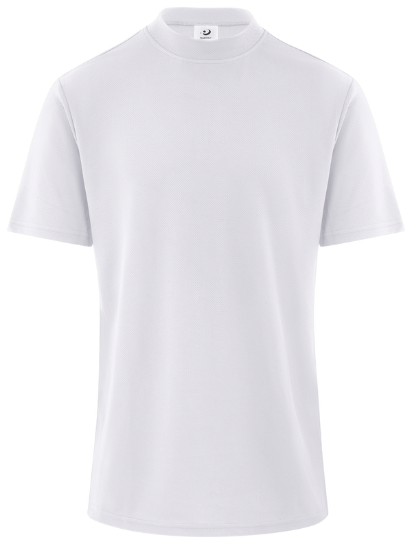 ReadyGOLF Mens Mock Neck Coolmax Polo Shirt - White