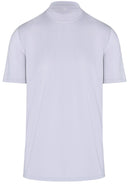 ReadyGOLF Mens Mock Neck Stretch Fit Polo Shirt - Grey