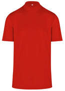 ReadyGOLF Mens Mock Neck Stretch Fit Polo Shirt - Red