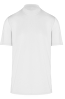 ReadyGOLF Mens Mock Neck Stretch Fit Polo Shirt - White