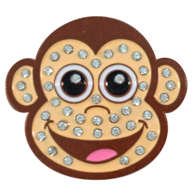 ReadyGolf: Monkey with Crystals Ball Marker & Hat Clip