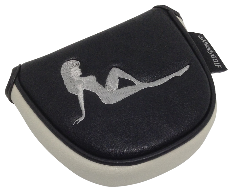 Mudflap Girl Embroidered Black Putter Cover by ReadyGOLF - Mallet