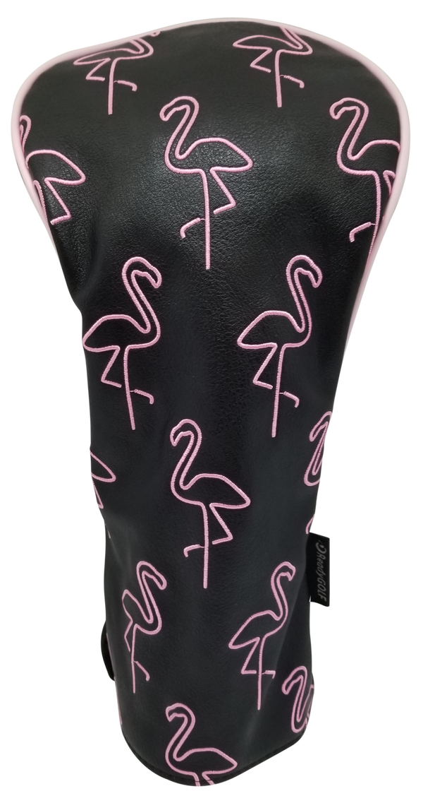 Neon Flamingo Embroidered Headcover by ReadyGOLF - Driver