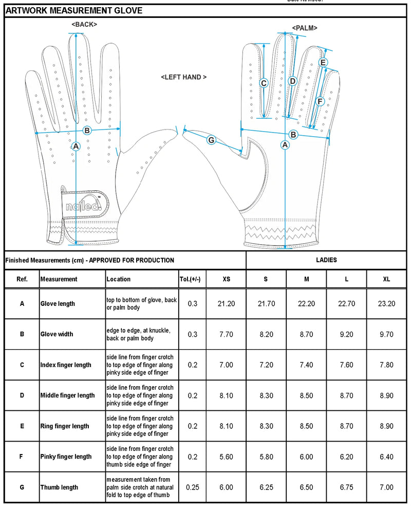 Nailed Golf: Premium Standard Golf Gloves - Blush