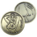 ReadyGolf: Naked Lady Heads or Tails Flip Coin Ball Marker & Hat Clip