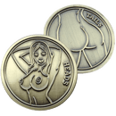 ReadyGolf: Naked Lady Heads or Tails Flip Coin Ball Marker & Hat Clip