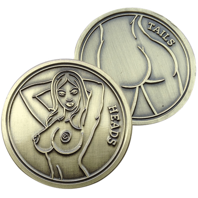 ReadyGolf: Naked Lady Heads or Tails Flip Coin Ball Marker & Hat Clip