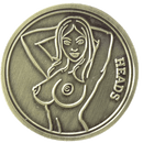 ReadyGolf: Naked Lady Heads or Tails Flip Coin Ball Marker & Hat Clip