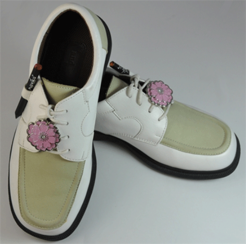 Navika: Glitzy Kicks Candy Shoe Ball Marker  - White Flower