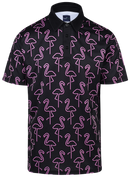 Neon Flamingos Mens Golf Polo Shirt by ReadyGOLF