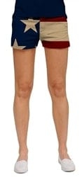 Loudmouth Golf Womens Mini Shorts - Old Glory - Size 0