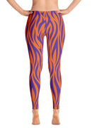 ReadyGOLF: Orange & Purple Tiger Stripes Women's All-Over Leggings