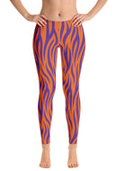 ReadyGOLF: Orange & Purple Tiger Stripes Women's All-Over Leggings