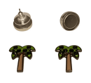 ReadyGolf: Palm Tree with Crystals Ball Marker Earrings