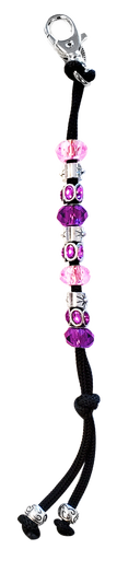 Navika Crystal Mantra Bead Golf Stroke Counter - Pink & Purple