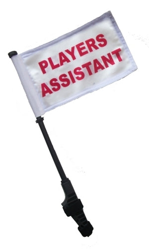 SSP Flags: Small 6x9 inch Golf Cart Flag with EZ On/Off Pole Bracket - Players Assistant