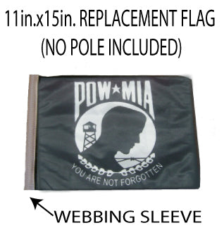 SSP Flags: 11x15 inch Golf Cart Replacement Flag - POW MIA