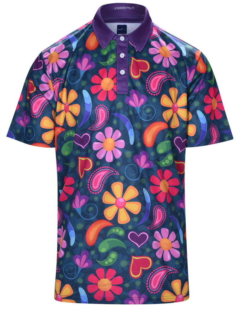 Paisley Love Mens Golf Polo Shirt by ReadyGOLF
