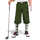 Golf Knickers: Mens 'Par 3' Microfiber Golf Knickers - Olive Clothing