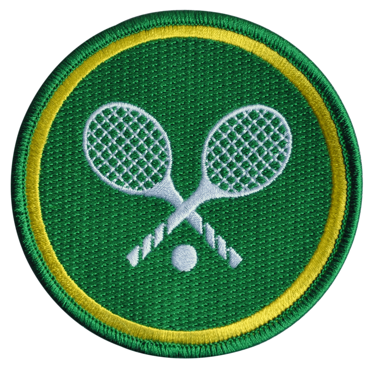 Yellow Tennis Ball Embroidered Patch – Iron-On Heat Transfer For Cushions/Clothing